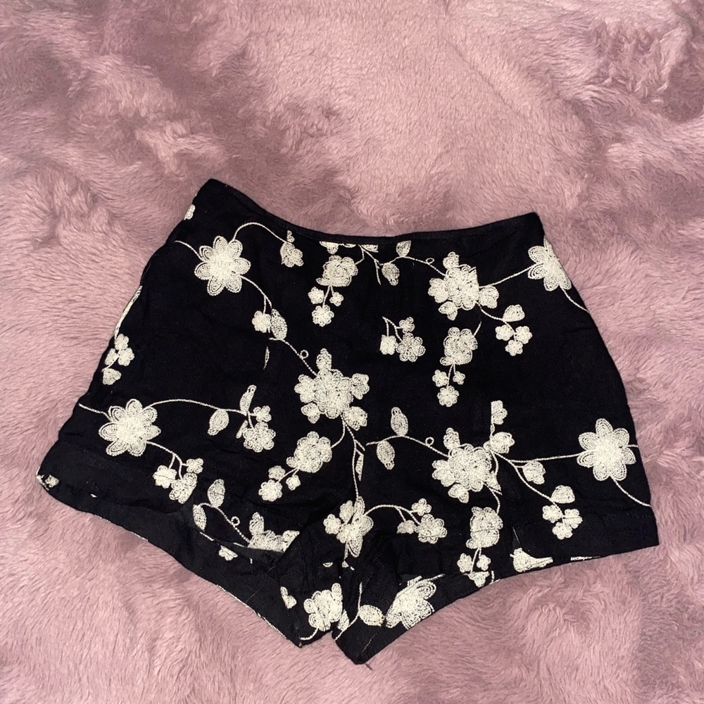 High Waisted Floral Shorts
